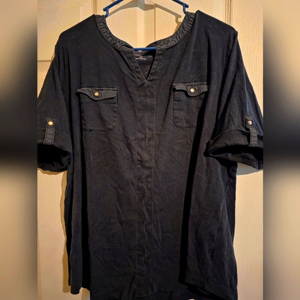 Charcoal Button-Accent Shirt